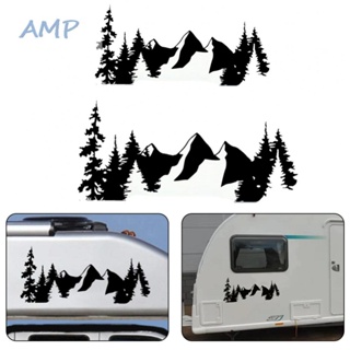 ⚡NEW 8⚡RV Camper Decor 44*20/60*28CM Black Nature Scene Sunscreen Tree Forest