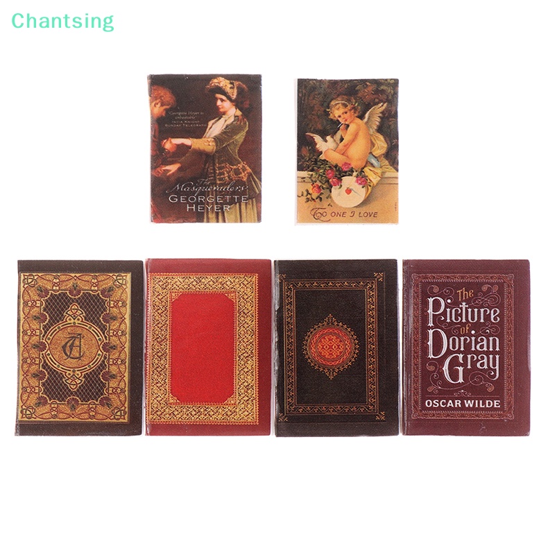 lt-chantsing-gt-โมเดลหนังสือจิ๋ว-1-12-สําหรับตกแต่งบ้านตุ๊กตา-6-ชิ้น-ต่อชุด