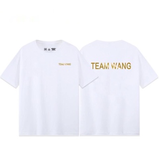 เสื้อยืดแฟชั่น ️😎นี่คือฮิปฮอป Jackson Wang Yibo Wang Jiaer สไตล์เดียวกัน TEAM WANG ผ้าฝ้ายแขนสั้นเสื้อยืดแนวโน้มยอ