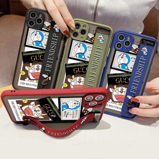 Realme 8 8i Pro C21 C21Y C25Y C20 C20A GT Master Neo 2 X7 5G เคสเรียวมี สำหรับ Case Doraemon Cat เคส เคสโทรศัพท์ เคสมือถือ Wristband Clear Cases
