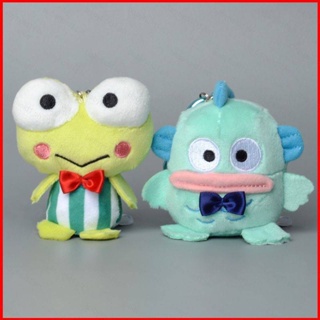 Fash Sanrio Hangyodon Keroppi ตุ๊กตาตุ๊กตา ของขวัญสําหรับเด็กผู้หญิง กระเป๋าจี้กบน่ารักยัดไส้ของเล่นสําหรับเด็กพวงกุญแจตุ๊กตาป๊อป