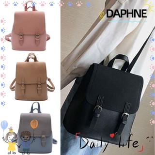 Daphne กระเป๋าสะพายไหล่ สะพายข้าง หนัง PU ขนาดเล็ก มีซิป สีแดง สีพื้น สําหรับใส่โทรศัพท์มือถือ ใช้ประจําวัน