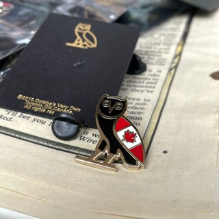 พร้อมส่ง เข็มกลัด รูปนกฮูก OVO CANADA OWL PIN สไตล์คลาสสิก สําหรับผู้ชาย