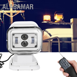 ALABAMAR กันน้ำ 60W ไฟ LED สีขาวควบคุมระยะไกลโคมไฟทำงาน Searchlight สำหรับรถยอร์ช SUV