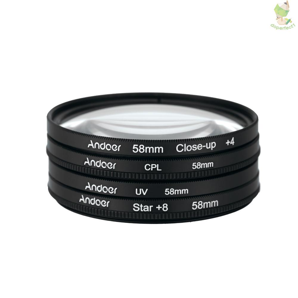 andoer-ฟิลเตอร์กรองแสง-uv-cpl-close-up-4-star-8-point-58-มม-สําหรับ-mac-came-8-9