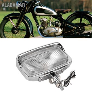 ALABAMAR 2 pcs Retro รถจักรยานยนต์ไฟหน้า Bright Square Dual Headlamp M10 สำหรับรถมอเตอร์ไซด์ ATVs