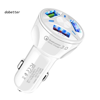 &lt;Dobetter&gt; ที่ชาร์จโทรศัพท์มือถือ 3 พอร์ต USB QC30 แบบชาร์จเร็ว สําหรับรถยนต์