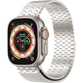 Kakurookie สายนาฬิกาข้อมือ โลหะสเตนเลส แม่เหล็ก ปรับได้ สําหรับ Apple Watch 42 มม. 44 มม. 45 มม. 49 มม. iWatch Series Ultra SE 8 7 6 5 4 3 2 1