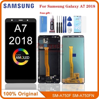 อะไหล่หน้าจอสัมผัส LCD 6.0 นิ้ว สําหรับ Samsung Galaxy A7 2018 A750 SM-A750F A750FN A750G