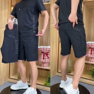 พร้อมส่ง ส่งฟรี ชุดเสื้อแขนสั้น กางเกงขาสั้น ผ้าเรยอน แบบบาง ทรงหลวม เข้ากับทุกการแต่งกาย แฟชั่นฤดูร้อน สําหรับผู้ชาย