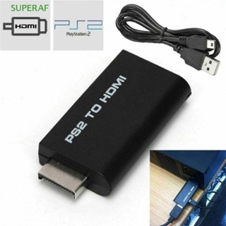 Superaf อะแดปเตอร์แปลงวิดีโอ PS2 เป็น HDMI พร้อมเอาต์พุตเสียง 3.5 มม. สําหรับมอนิเตอร์ HDTV US
 ขายดี