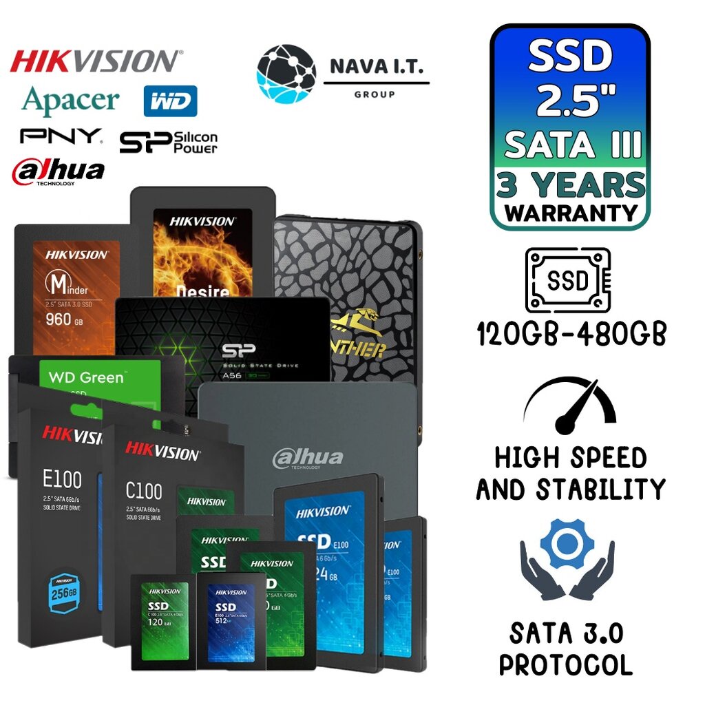 ภาพหน้าปกสินค้า️กรุงเทพฯด่วน1ชั่วโมง ️ HIKVISION SSD E100 C100 HIKSEMI CITY E100 NEO C100 A56 AS340 AS350X NAND FLASH 3D TLC SATA I... จากร้าน nava.it บน Shopee