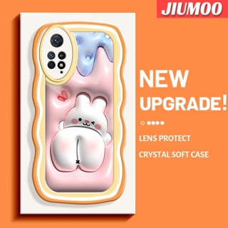 เคสโทรศัพท์มือถือ ซิลิโคน กันกระแทก ลายการ์ตูนกระต่าย 3D สีขาว สําหรับ Xiaomi Redmi Note 11 Pro 5G Note 11e Pro