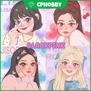 [CP] สติกเกอร์ปักครอสสติตช์คริสตัล รูปไอดอล BLACKPINK 5D สําหรับตกแต่งผนังบ้าน DIY