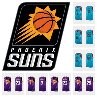 2022-2023 Phoenix Suns เสื้อบาสเก็ตบอลสีดำของผู้ชายสั้น -เสื้อยืดกีฬา