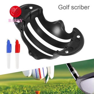 BARRY Outdoor Golf Ball Line Marker Pen Triple Track Drawing Templates Alignment Marks Tool Golf Training Accessories Sport Putting Positioning Aids Golf Ball Line Clip Golf Scriber/Multicolor