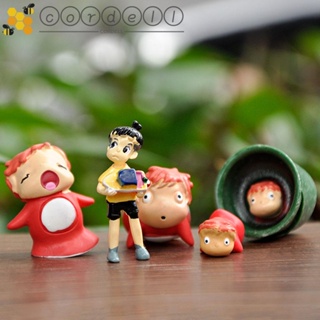 Cordell Diy โมเดลฟิกเกอร์ Ponyo On The Cliff ขนาดมินิของเล่นสําหรับเด็ก