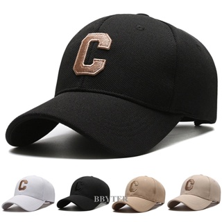 Bbyter หมวกเบสบอล ผ้าลูกฟูก พิมพ์ลายตัวอักษร C สีพื้น ปรับได้ สไตล์ฮิปฮอป เหมาะกับฤดูใบไม้ผลิ ฤดูใบไม้ร่วง สําหรับผู้ชาย และผู้หญิง