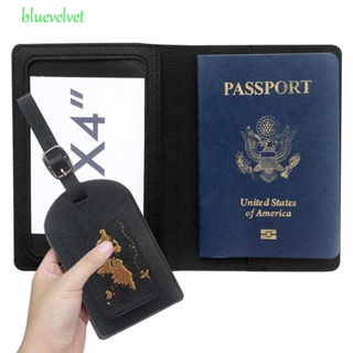 Bluevelvet กระเป๋าใส่หนังสือเดินทาง ป้ายชื่อ ID ที่อยู่ แบบพกพา อุปกรณ์เสริม สําหรับเดินทาง