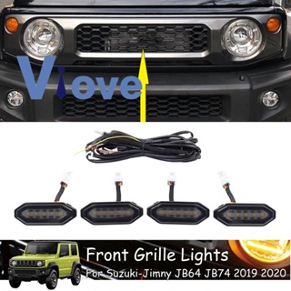 ไฟกระจังหน้า LED สีเหลืองอําพัน สีขาว สําหรับ Suzuki Jimny JB64 JB74 2019 2020 2021