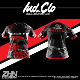 เสื้อยืด ลาย TOYOTA HIACE Jersey Sublimation | เสื้อกีฬาบาจู Jersey Sublimation | เสื้อยืดแขนสั้น