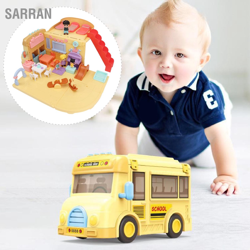 sarran-ของเล่นรถโรงเรียนเลื่อนแปลงที่เก็บเพลงชุดของเล่นรถโรงเรียนสำหรับเด็ก-kids