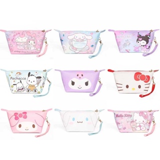 กระเป๋าสำอางค์คล้องมือ SANRIO  มีทั้งหมด 9 ลาย น่ารัก วัสดุหนัง pu นิ่ม  ขนาด 22×13×10 cm