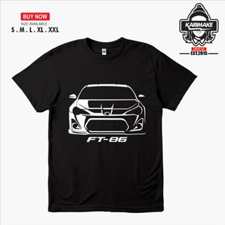 【ใหม่】เสื้อยืด ลายรถยนต์ Toyota FT86 Karimake