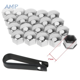 ⚡Clearance⚡20x 17mm SMOOTH SILVER ALLOY Nut Cover For Bolts UNIVERSAL SET W/ Removal Tools