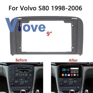 ชุดกรอบอะแดปเตอร์วิทยุ DVD สเตอริโอ 2Din สําหรับ Volvo S80 1998-2006