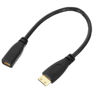 Xiwai อะแดปเตอร์แปลงสายเคเบิ้ล Type D Micro HDMI v1.4 ซ็อกเก็ตตัวเมีย เป็น Type C Mini HDMI ตัวผู้ 20 ซม.