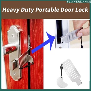 Ss304 Heavy Duty ประตูล็อค Latch Heavy Duty แบบพกพาประตูล็อค Stoppers โรงแรมประตู Jammer Home Security แบบพกพาประตูล็อค Blocker สำหรับ Travel โรงแรมดอกไม้