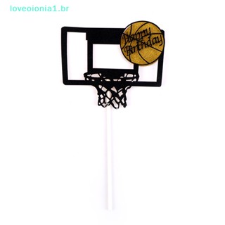 Loveoionia1 ป้ายธงบาสเก็ตบอล สําหรับตกแต่งเค้ก คัพเค้ก วันเกิดเด็ก