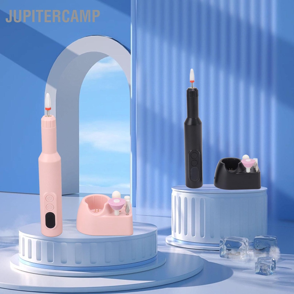 jupitercamp-เครื่องเจาะเล็บไฟฟ้า-18000rpm-แท่นชาร์จคู่จอแสดงผล-led-3-ระดับปรับเล็บมือเล็บเท้าชุดขัด