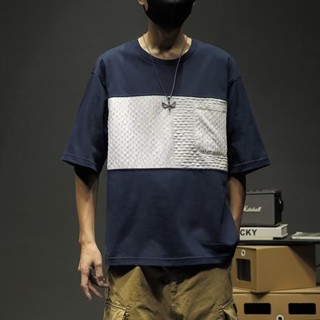เสื้อยืดแขนสั้น ทรงหลวม ขนาดใหญ่ แฟชั่นฤดูร้อน สไตล์อเมริกัน สําหรับผู้ชาย และนักเรียน