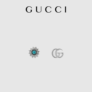 [พร้อมส่ง] Gucci GUCCI ต่างหูเงิน หมุดย้ํา รูปดอกไม้ G คู่