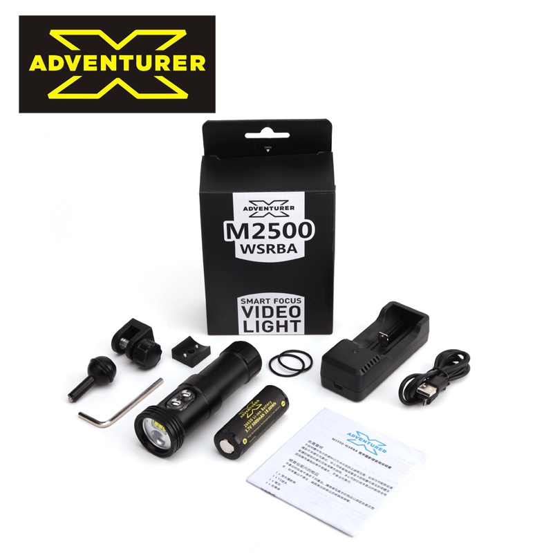 x-adventurer-explorer-m2500-wsrba-ไฟฉายดําน้ํา-ถ่ายภาพ-วิดีโอ-สนูท