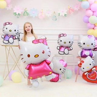 ลูกโป่งฟอยล์ รูปแมว Hello Kitty สําหรับตกแต่งปาร์ตี้วันเกิด งานแต่งงาน ของเล่นเด็ก