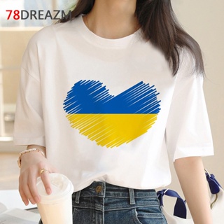 แฟชั่นใหม่ล่าสุด เสื้อยืด ลายยูเครน ucrania ukraine สไตล์ญี่ปุ่น ฮาราจูกุ วินเทจ เหมาะกับฤดูร้อน สําหรับผู้ชาย