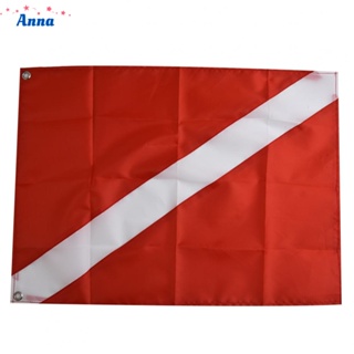 【Anna】Scuba Dive Boat Flag Scuba Diving Sign durable Marker Lightweight  red  white