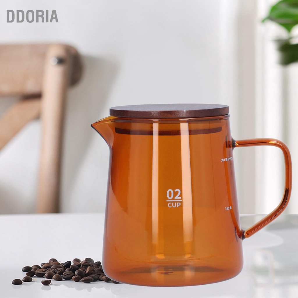 ddoria-500-มล-เซิร์ฟเวอร์กาแฟทนความร้อนพร้อมฝาไม้กาต้มน้ำชาในครัวเรือนสำหรับโฮมออฟฟิศ