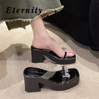 Eternity รองเท้าแตะลําลอง พื้นหนา แบบนิ่ม สวมใส่สบาย เข้ากับทุกการแต่งกาย แฟชั่นฤดูร้อน สําหรับสตรี 2023NEW 30Z071509