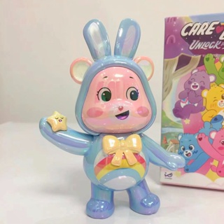 【ของแท้】CARE Bears v2 ตุ๊กตาฟิกเกอร์หมีเชียร์ สีรุ้ง ของขวัญ สําหรับตกแต่ง