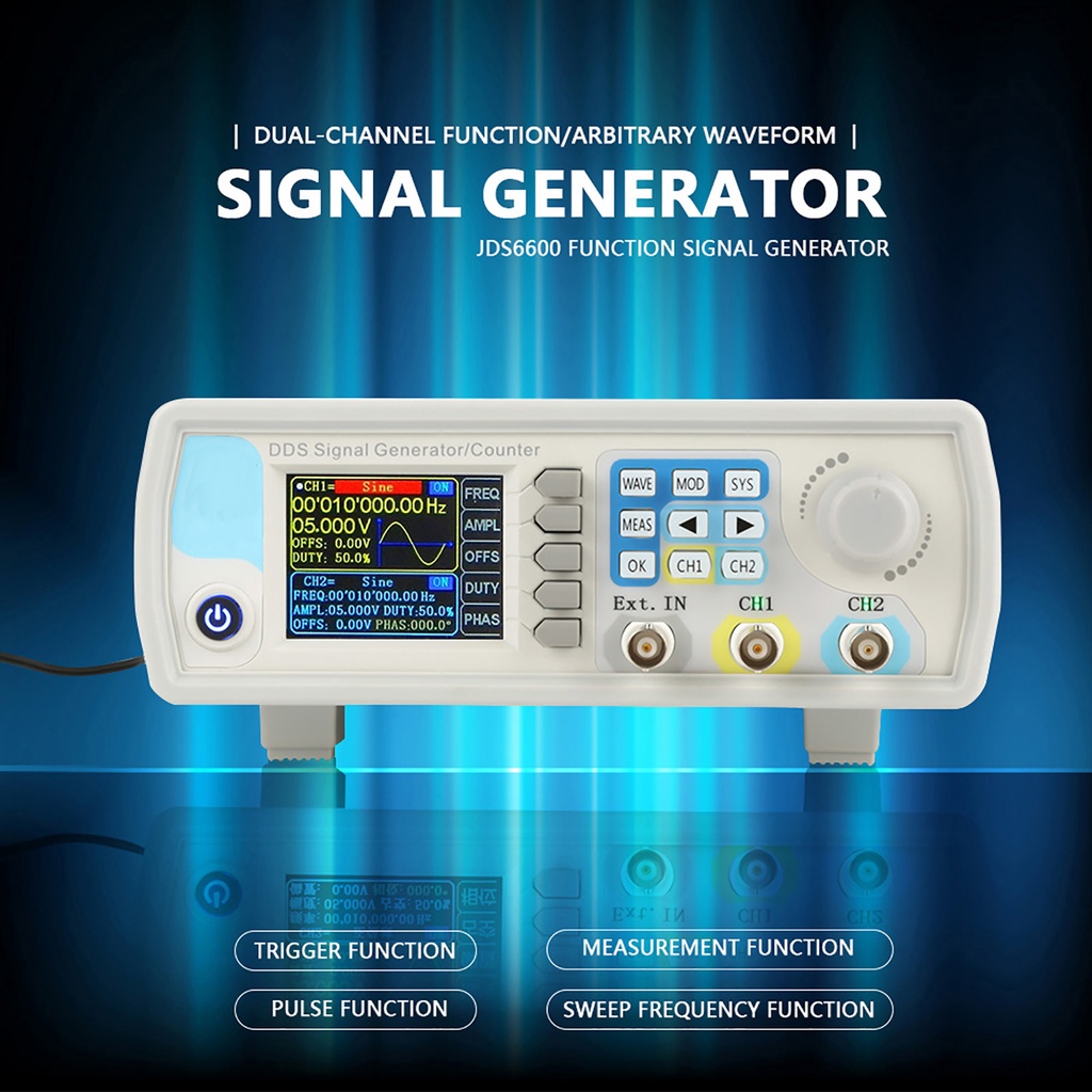 Youpin JDS6600 เครื่องกำเนิดสัญญาณ DDS Counter Digital Control Sine ...