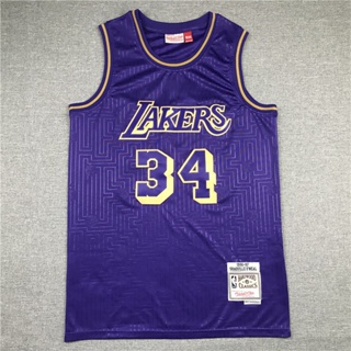 เสื้อกีฬาแขนสั้น ลายทีม NBA Jersey Los Angeles Lakers No. เสื้อกั๊กกีฬา รุ่นลิมิเต็ด ปีหนู 34 Oneal 800887