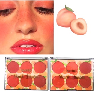 🍑83260-47🍑Karite Peach Blusher 🍑บลัชออนลูกพีช โทนส้ม เม็ดสีสวย เหมาะสุด สำหรับสาย สายเกา สายแซ่บ🍭Cruz984🍭