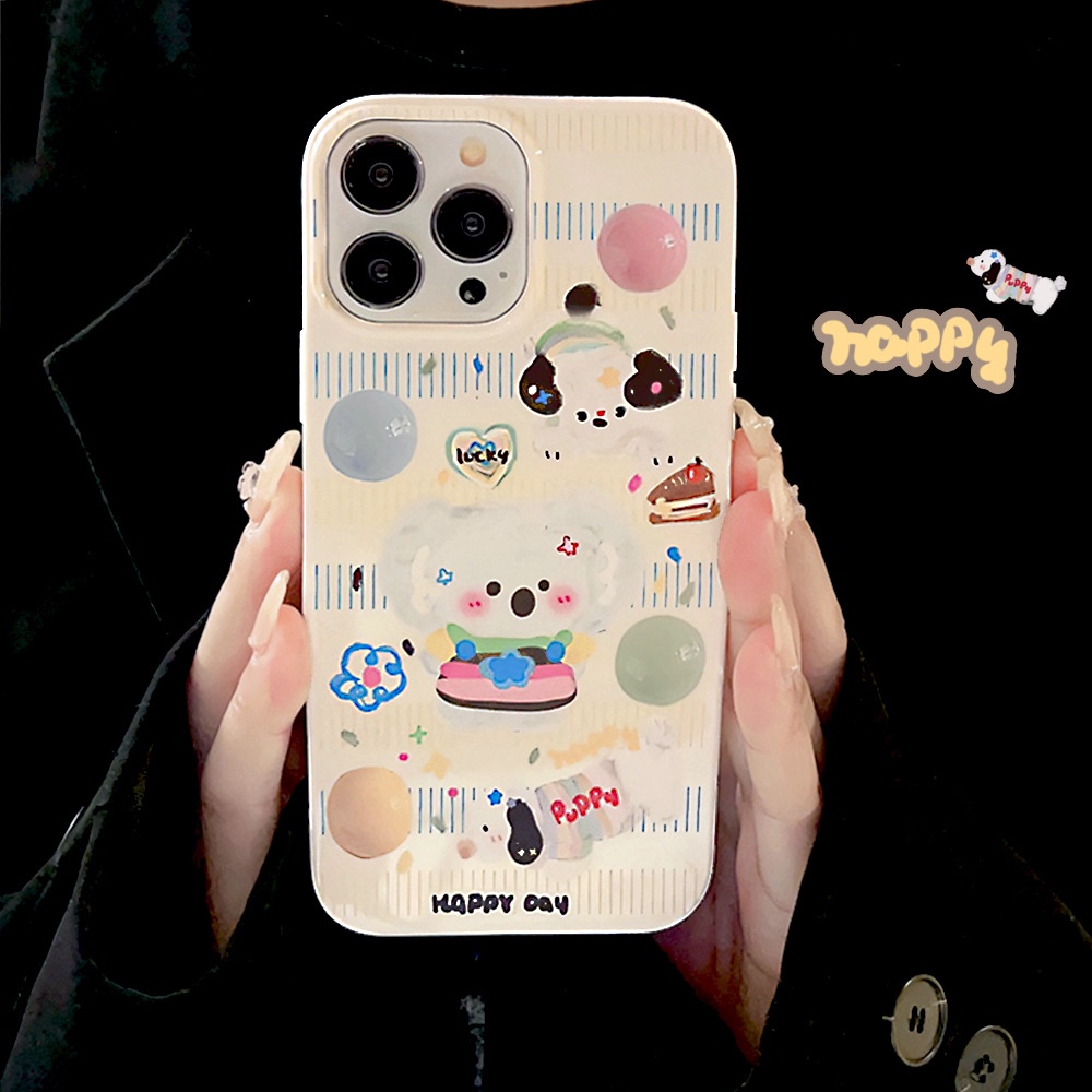 เคสโทรศัพท์มือถือ-ซิลิโคน-ลายการ์ตูนหมีโคอาล่า-เจลลี่บีนน่ารัก-สําหรับ-iphone-se2020-7-8-plus-14-x-xr-xm-11-12-13-pro-max-at0507