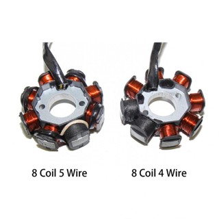 สเตเตอร์แม่เหล็ก GY6 49cc 50cc 80cc 100cc 8-Coil 4-Wire 5-Wire สําหรับเครื่องยนต์จีน ATV Dirt Bike 139QMB 139QMA 1 ชิ้น