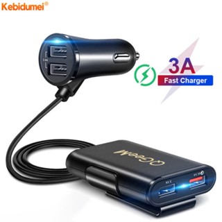 Db_ ที่ชาร์จโทรศัพท์ในรถยนต์ QC3.0 12-24V 8A 4 พอร์ต USB สําหรับรถยนต์