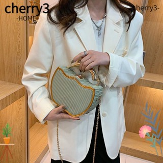 Cherry3 กระเป๋าสะพายไหล่ กระเป๋าถือ หนัง PU ทรงสี่เหลี่ยม พร้อมหูหิ้ว แฟชั่นสําหรับสตรี